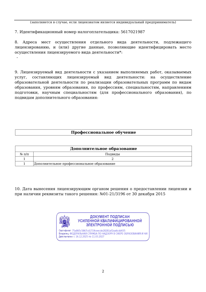 Лицензия